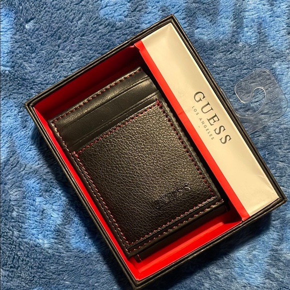 Guess Black Money Clip Leather Accessory - Picture 1 of 3